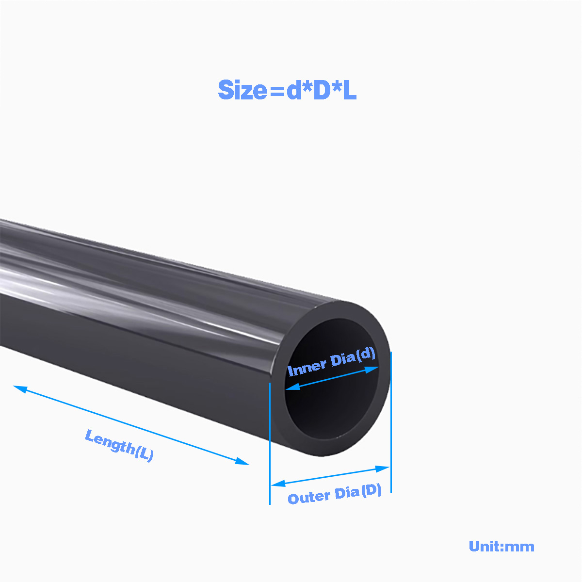 Aquarium Fish Accessories - 블랙 PVC 플라스틱 파이프 중공 튜브,