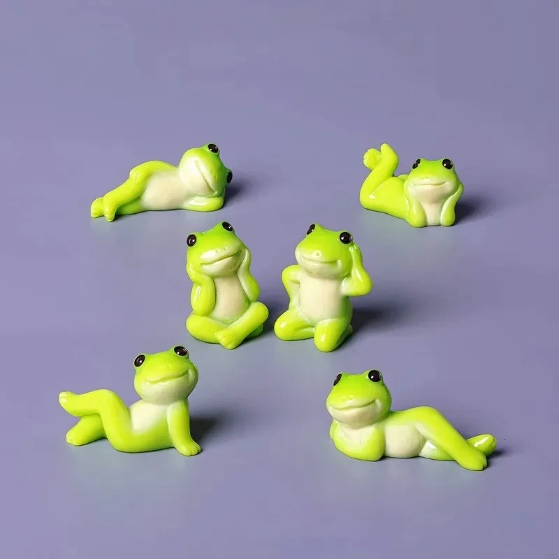 Aquarium Fish Live - 6pcs 만화 미니 재미 있은 개구리