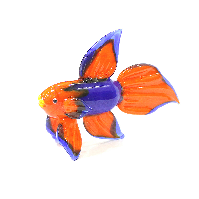 Aquarium Fish Live - 오렌지 무라노 유리 열대어 입상 장식품,