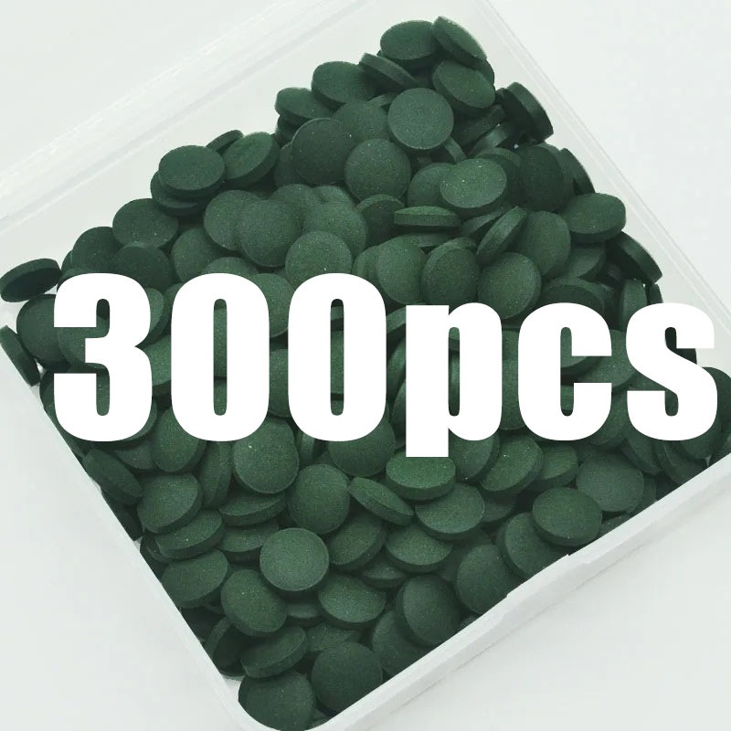 Aquarium Fish Food - 50-300개 고순도 스피룰리나 정제 나선형 해조류