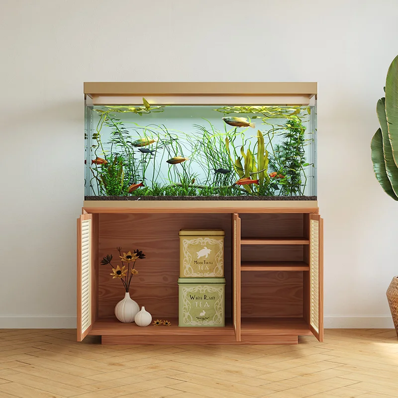원목 라탄 거실 어항 테이블 수족관 캐비닛 - Aquarium Fish Live 리뷰 및 가격