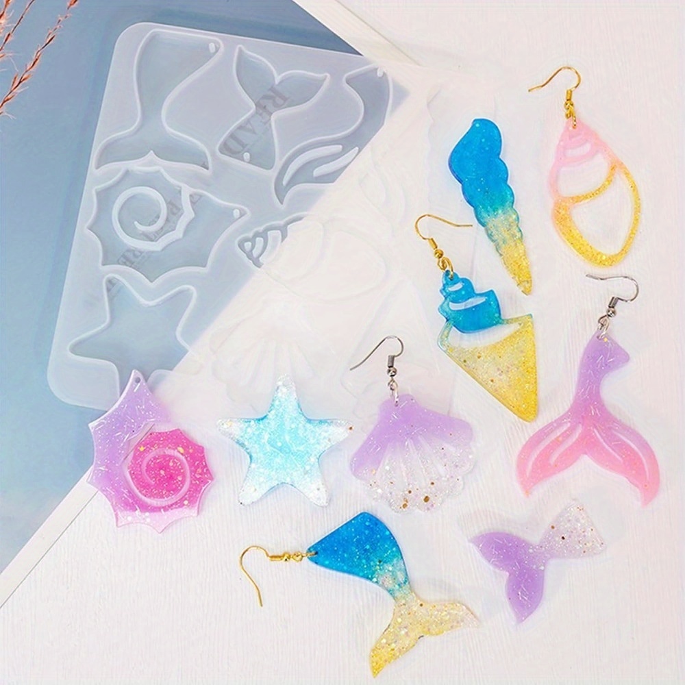 바다 테마의 귀걸이 및 펜던트 몰드 세트는 네 가지 스 - Aquarium Fish Accessories 리뷰 및 가격