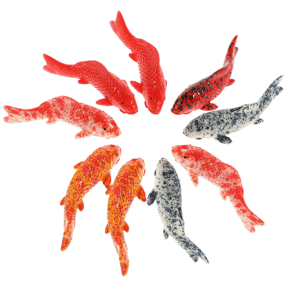 10Pcs 미니 잉어 물고기 장식품 활기찬 붉은 금붕어 - Aquarium Fish Koi 리뷰 및 가격