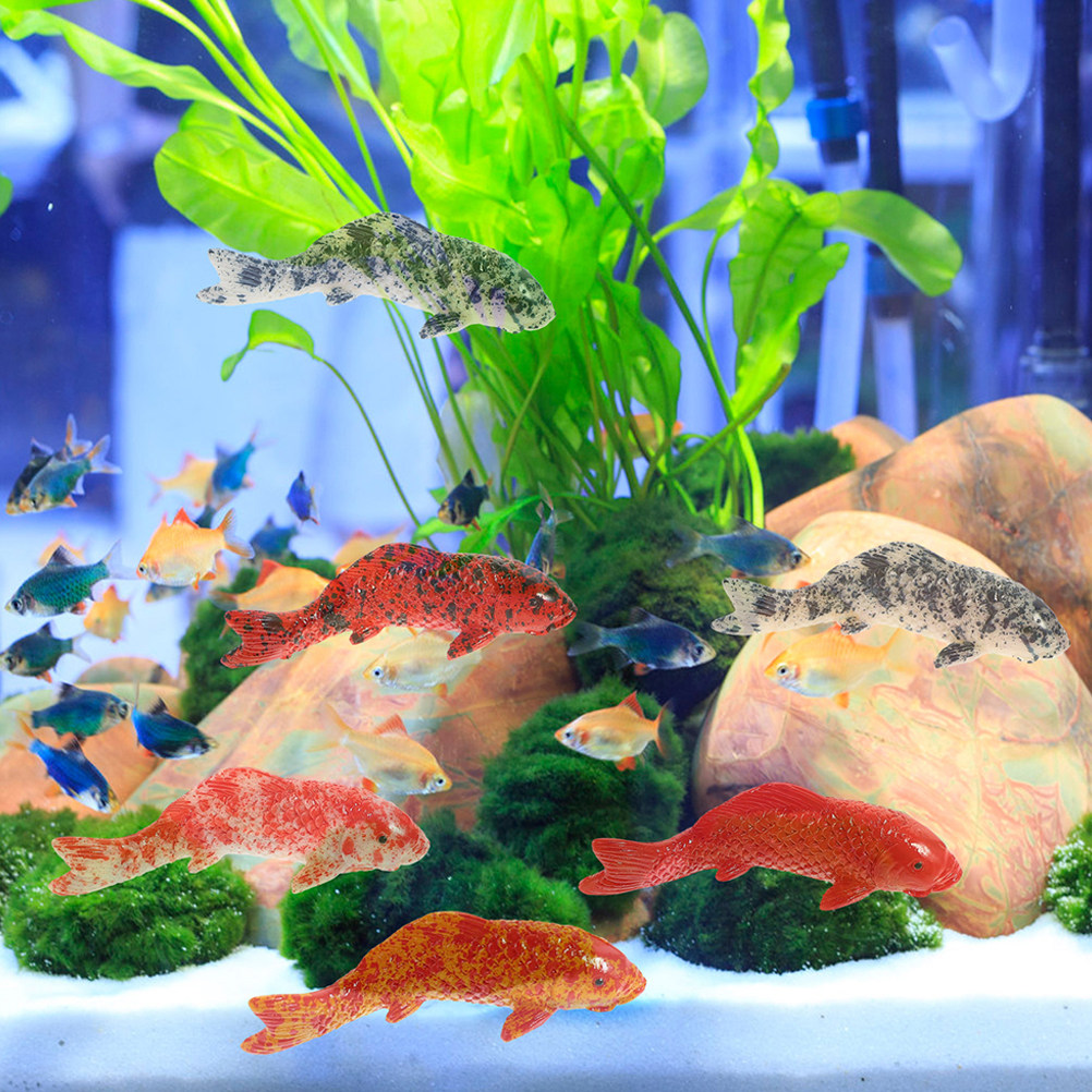 10Pcs 미니 잉어 물고기 장식품 활기찬 붉은 금붕어 - Aquarium Fish Koi 리뷰 및 가격