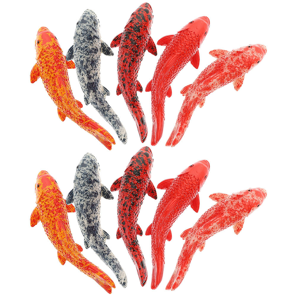 10Pcs 미니 잉어 물고기 장식품 활기찬 붉은 금붕어 - Aquarium Fish Koi 리뷰 및 가격
