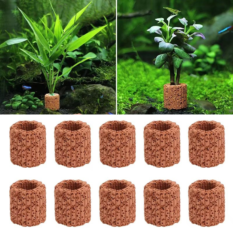 수족관 풍경을위한 수생 식물 고정 링 세라믹 수생 식물 - Aquarium Fish Tank Price 리뷰 및 가격