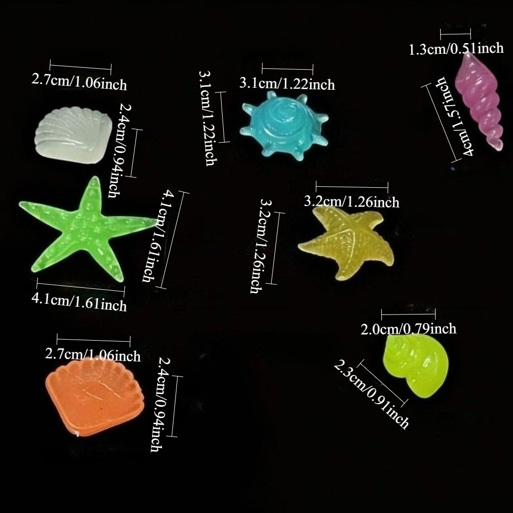 빛나는 해양석, 형광 조개껍데기, 화려한 불가사리 -  - Aquarium Fish Store 리뷰 및 가격