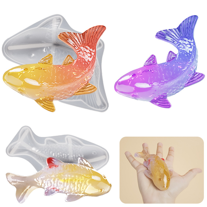 3D 잉어 모양 에폭시 수지 몰드 바다 동물 잉어 문어 - Aquarium Fish Koi 리뷰 및 가격