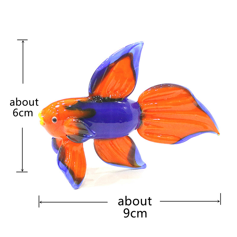 오렌지 무라노 유리 열대어 입상 장식품, 귀여운 수제  - Aquarium Fish Live 리뷰 및 가격