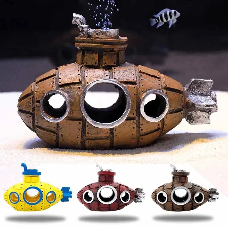 레진 잠수함 장식품 수족관 어항 장식 물고기 새우 은신 - Aquarium Fish Tank Price 리뷰 및 가격