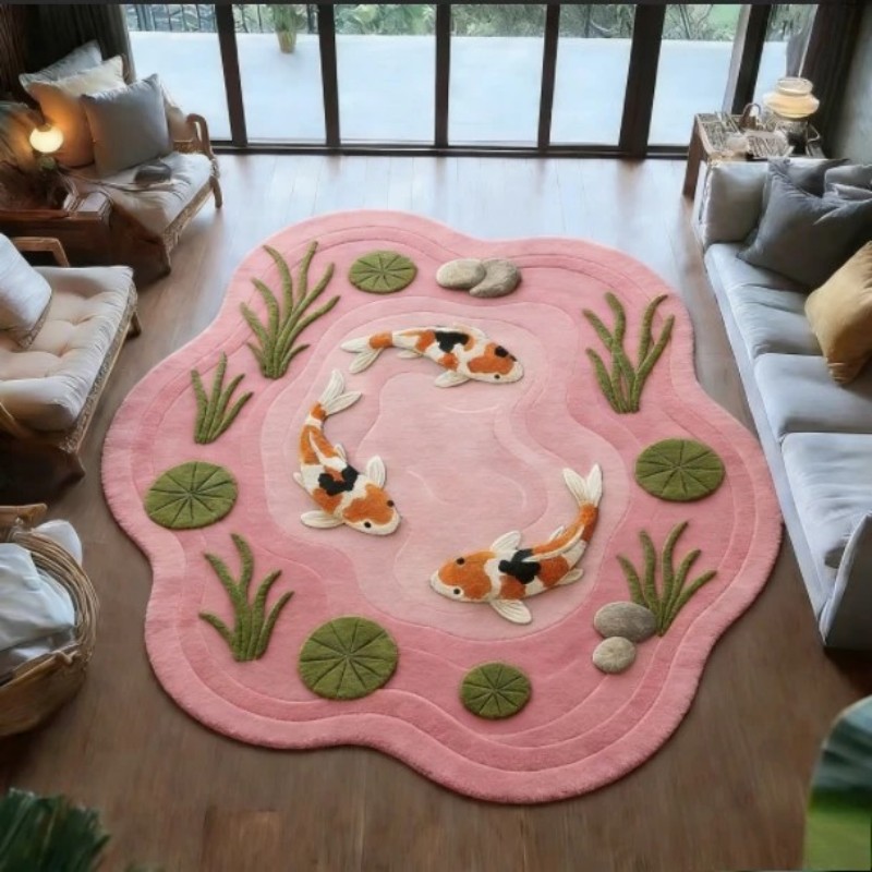 VIKAMA Koi Fish Pond 프린트 불규칙한  - Aquarium Fish Koi 리뷰 및 가격