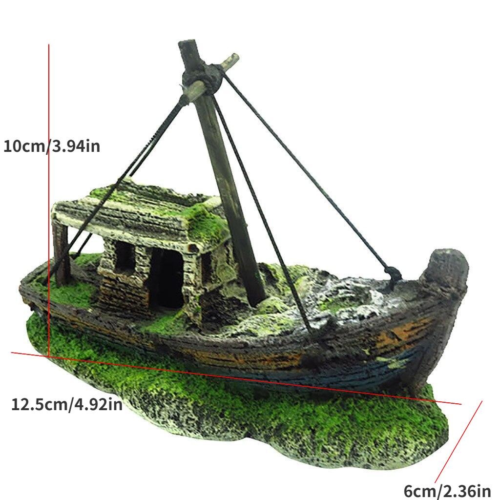 수족관 물고기 탱크 풍경 난파선 장식 수지 보트 장식  - Aquarium Fish Tank Price 리뷰 및 가격