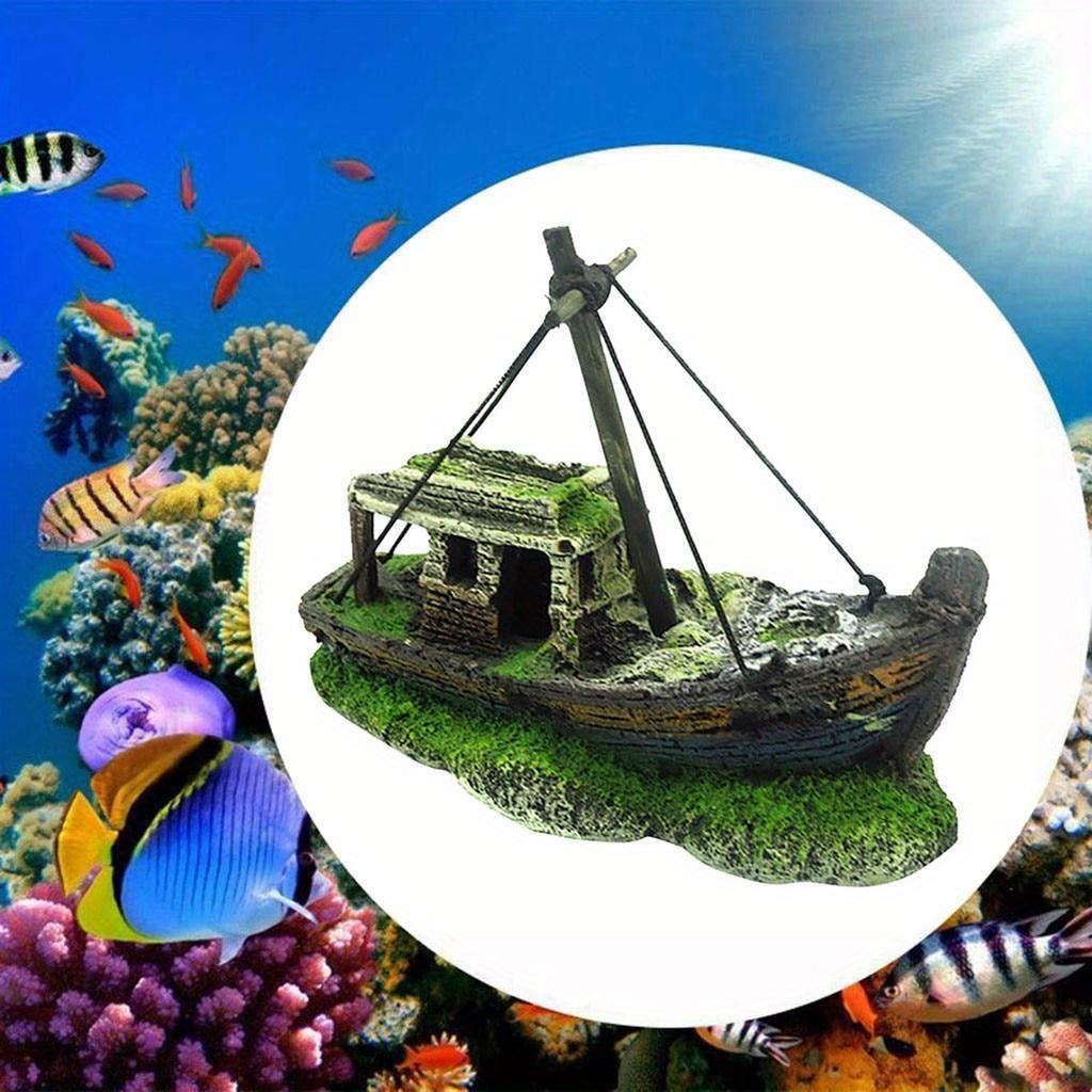 수족관 물고기 탱크 풍경 난파선 장식 수지 보트 장식  - Aquarium Fish Tank Price 리뷰 및 가격